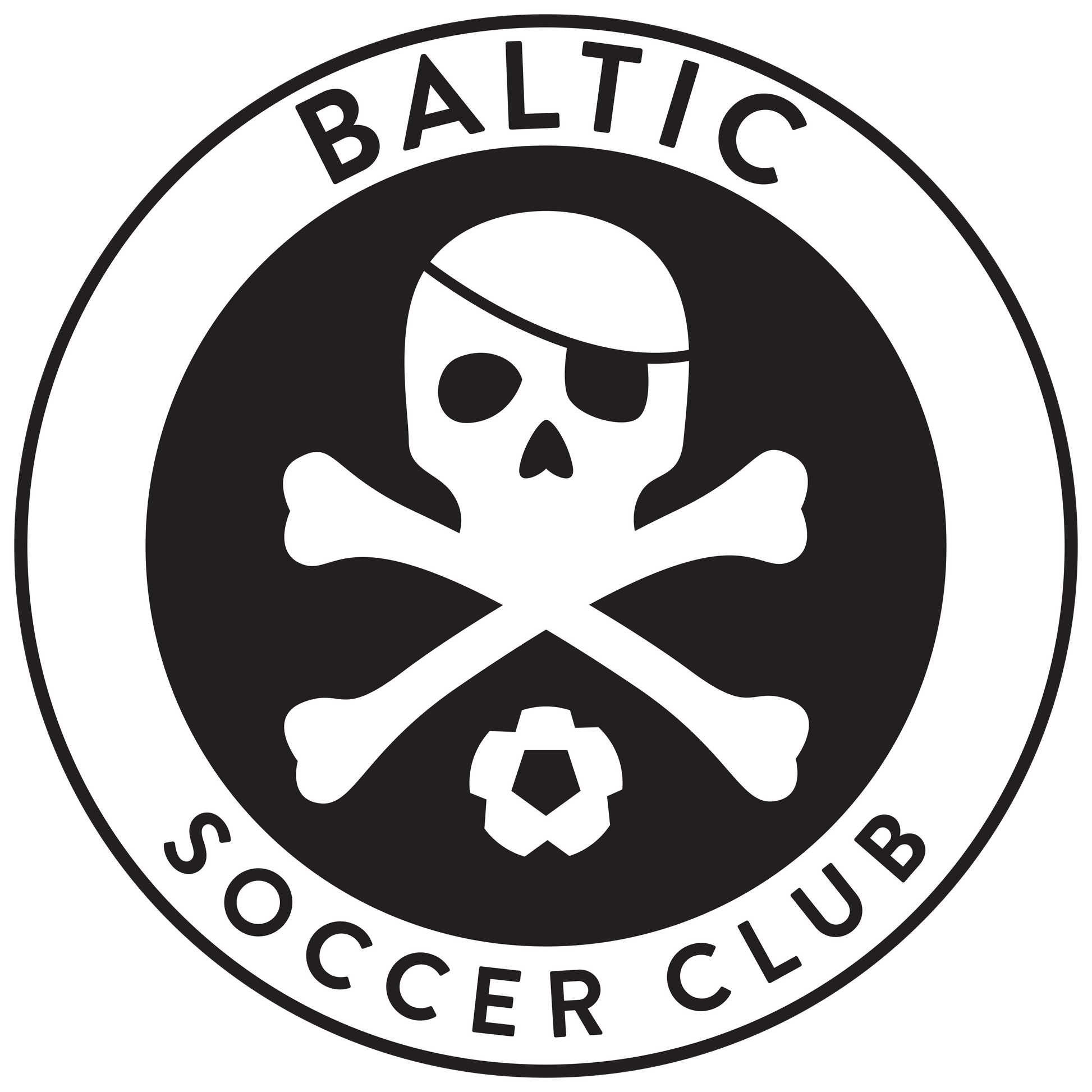 Baltic Soccer Club Team Seal Sticker